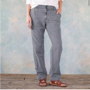 Sundance Organia Crochet Lace Embroidered Straight Pants High Waisted petite p4